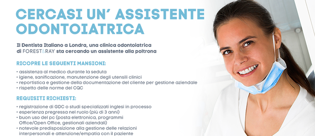 Cercasi un' assistente odontoiatrica