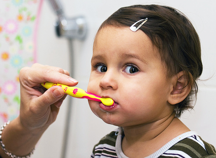 Brushing Milki Teeth